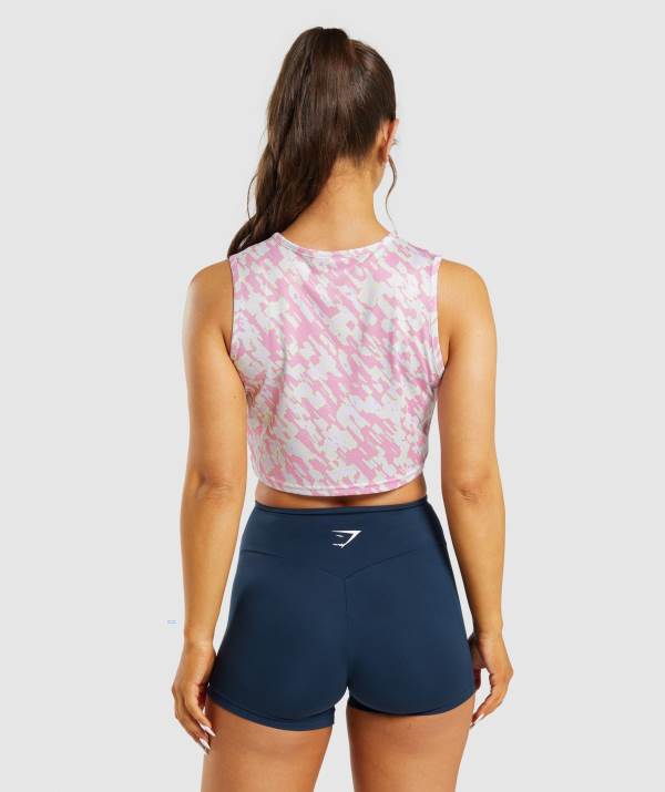 Damske Tielko Gymshark Training Crop Ruzove | FO8960514